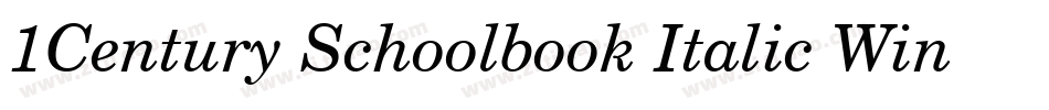 1Century Schoolbook Italic Win95BT(1)字体转换
